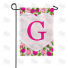 America Forever Pink Roses Monogram Garden Flag