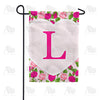 America Forever Pink Roses Monogram Garden Flag