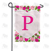 America Forever Pink Roses Monogram Garden Flag