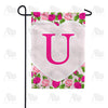America Forever Pink Roses Monogram Garden Flag