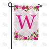 America Forever Pink Roses Monogram Garden Flag