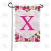 America Forever Pink Roses Monogram Garden Flag