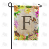 Flowery Wood Panel Monogram Garden Flag