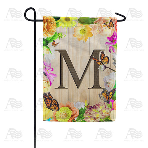 America Forever Flowery Wood Panel Garden Flag