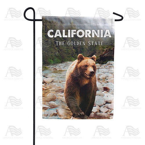 America Forever California Grizzly Bear Garden Flag