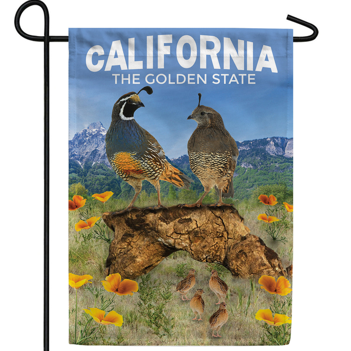 America Forever California Quail Family Garden Flag