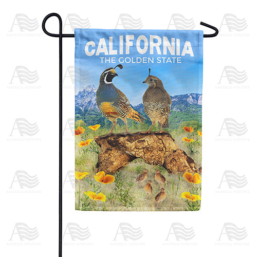 America Forever California Quail Family Garden Flag