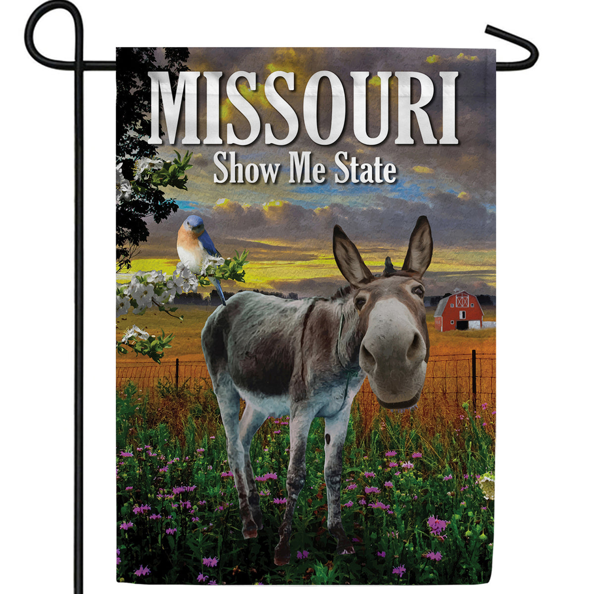 America Forever Hee Haw! Welcome To Missouri! Garden Flag