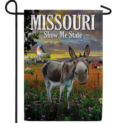 America Forever Hee Haw! Welcome To Missouri! Garden Flag