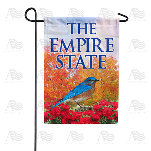 America Forever New York-Bluebird & Roses Garden Flag
