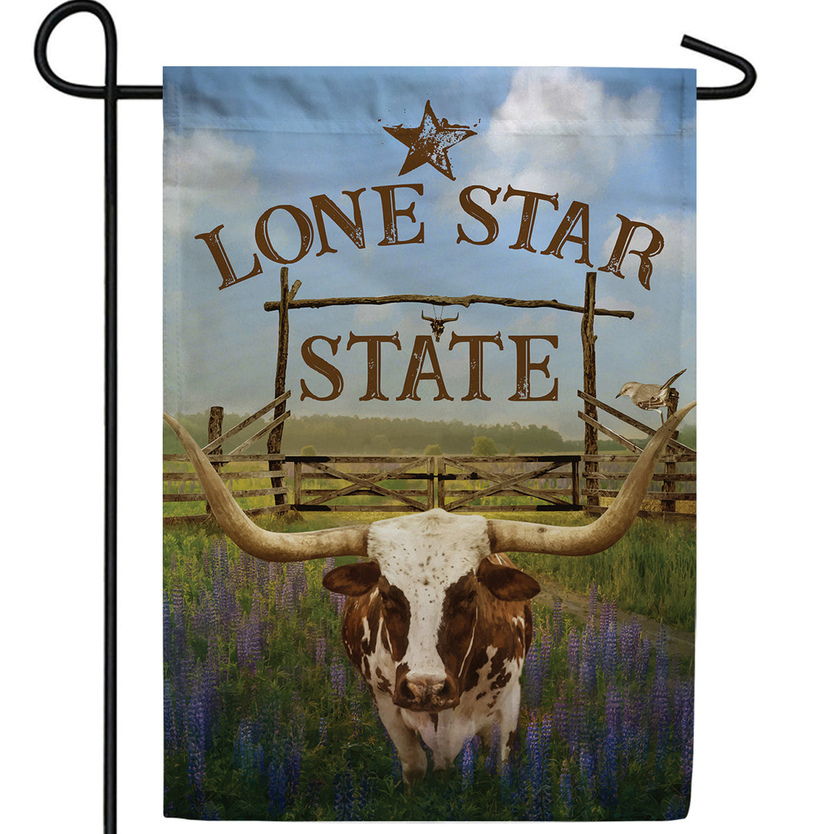 America Forever Texas Longhorn Garden Flag