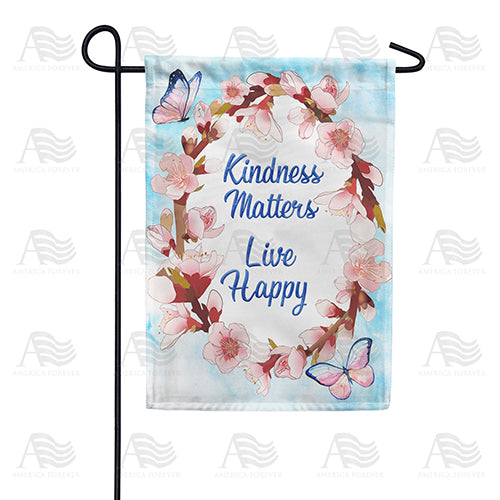America Forever Be Kind, Live happy Garden Flag