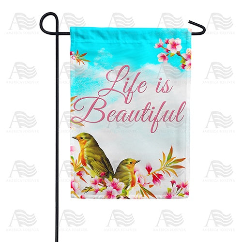 America Forever Life Is Beautiful Garden Flag