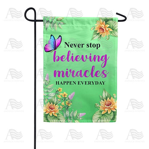 America Forever Believe In Miracles Garden Flag