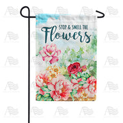 America Forever Stop & Smell The Flowers Garden Flag