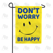 America Forever Don't Worry, Be Happy Garden Flag