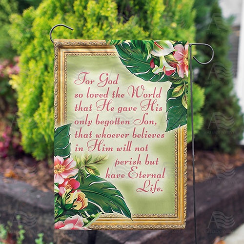 America Forever Eternal Life Garden Flag