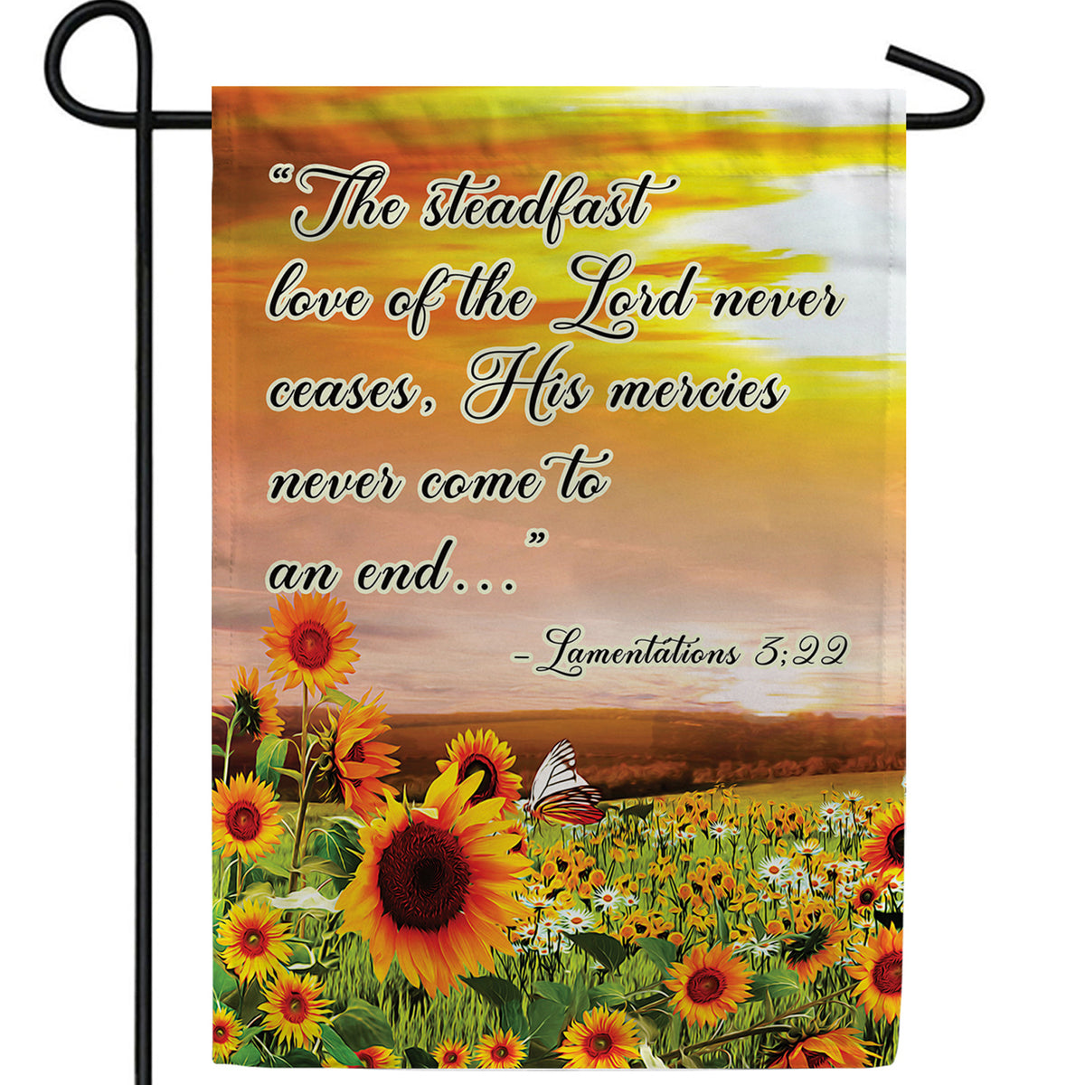 America Forever His Love Never Ceases Garden Flag