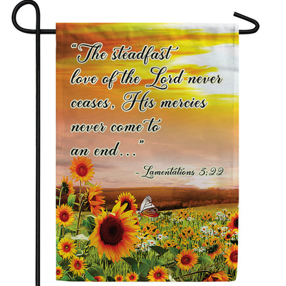 America Forever His Love Never Ceases Garden Flag