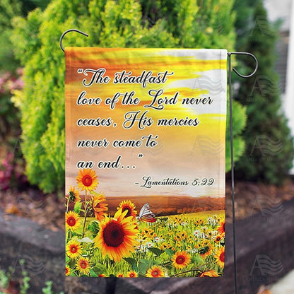 America Forever His Love Never Ceases Garden Flag
