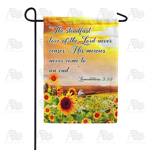 America Forever His Love Never Ceases Garden Flag