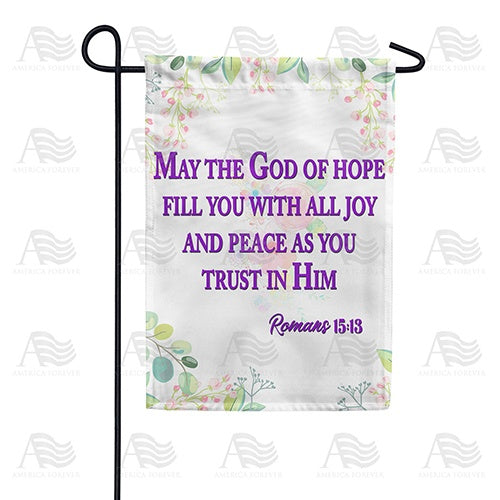 America Forever He Fills Me With Joy & Peace Garden Flag