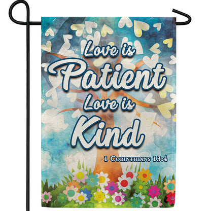 America Forever Love Is Bible Verse Garden Flag