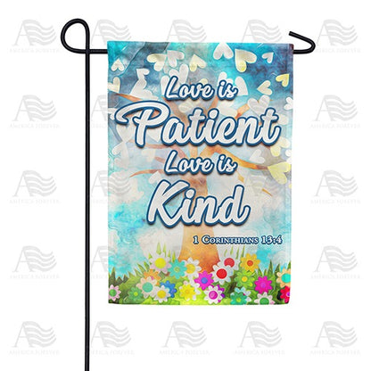 America Forever Love Is Bible Verse Garden Flag