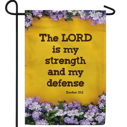 America Forever My Strength Comes From The Lord Garden Flag