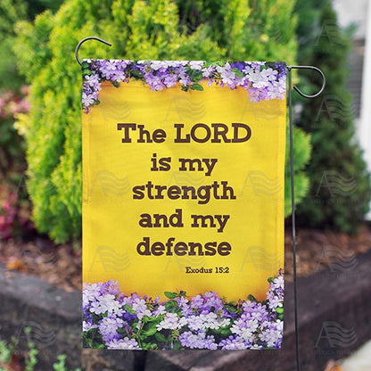 America Forever My Strength Comes From The Lord Garden Flag