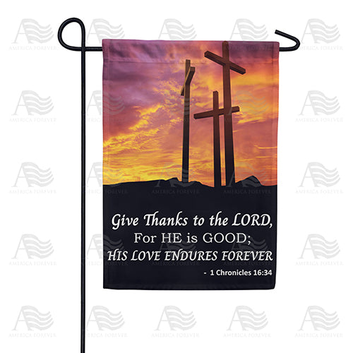 America Forever Give Thanks To The Lord Garden Flag