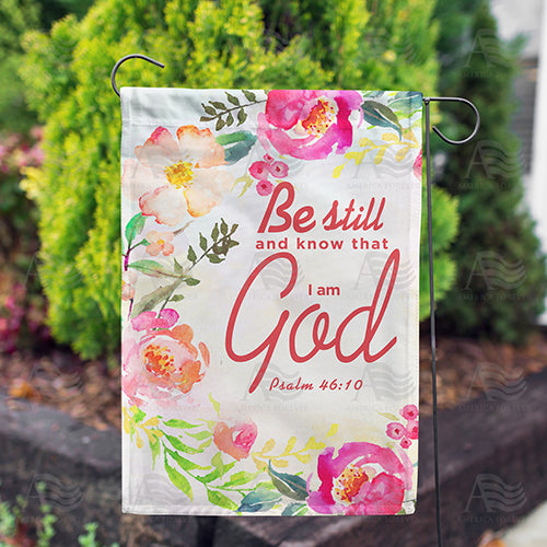 America Forever I Am God Garden Flag