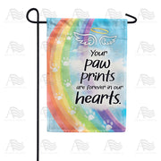 America Forever Pawprints Forever in our Hearts Garden Flag