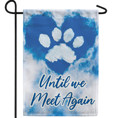 America Forever Sky Paw Print Garden Flag