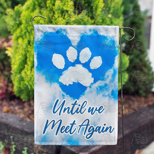 America Forever Sky Paw Print Garden Flag