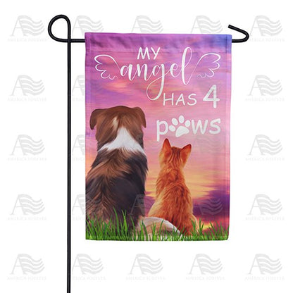 America Forever My Furry Angel Garden Flag