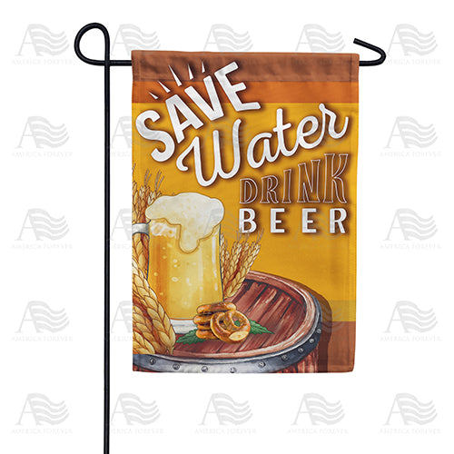 America Forever Save Water Drink Beer Garden Flag