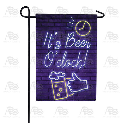 America Forever It's Beer O'clock! Garden Flag