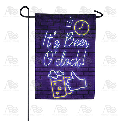 America Forever It's Beer O'clock! Garden Flag
