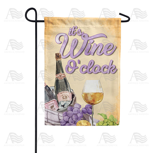 America Forever It's Wine O'clock Garden Flag