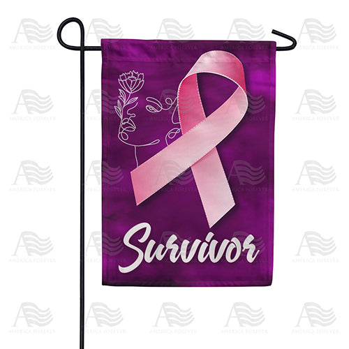 America Forever Breast Cancer Survivor Garden Flag