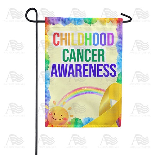 America Forever Childhood Cancer Awareness Garden Flag