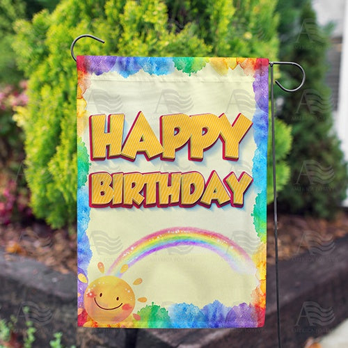 America Forever Sunny Birthday Greeting Garden Flag