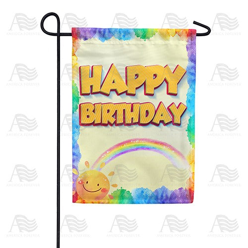 America Forever Sunny Birthday Greeting Garden Flag