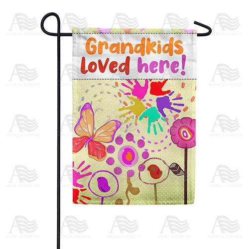America Forever Grandkids Spoiled Here Fingerpaint Garden Flag