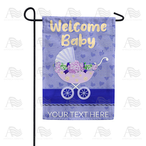 America Forever Personalized Welcome Baby Message Garden Flag