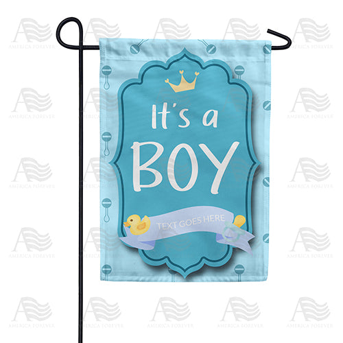 America Forever Personalized It's A Boy Plaque Message Garden Flag