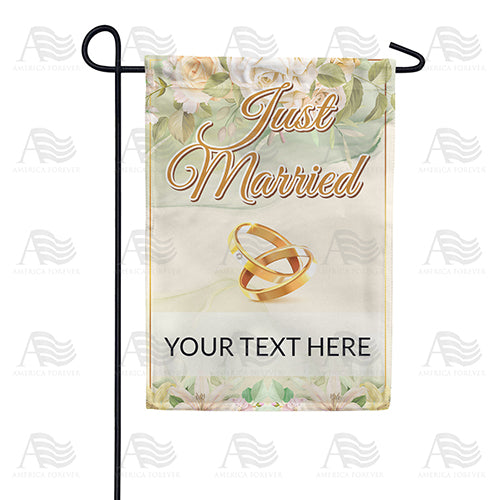 America Forever Personalized Intertwined Love Message Garden Flag