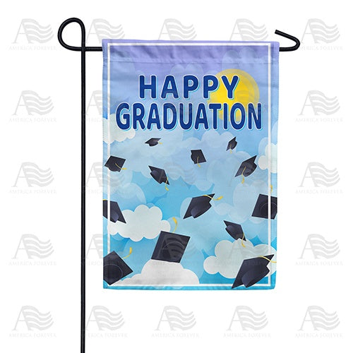 America Forever Graduation Cap Toss Garden Flag