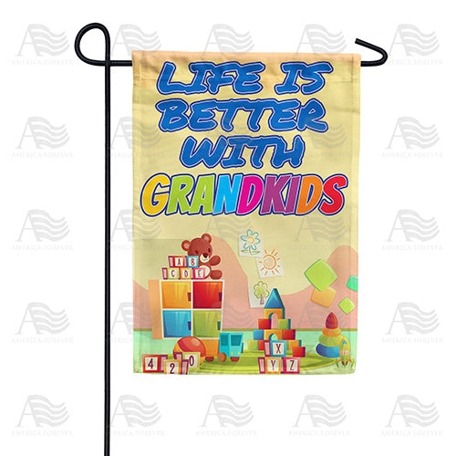 America Forever Grandkids Keep You Young Garden Flag